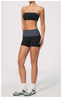 Ensemble de yoga 2 pièces pour femme avec soutien-gorge sans bretelles et short de cyclisme taille haute, vêtements de sport et de fitness, tenue décontractée d'été