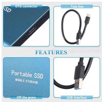 محرك أقراص صلبة محمول SSD USB متنقل عالي السرعة من النوع C سعة 500 جيجابايت 1 تيرابايت 2 تيرابايت 4 تيرابايت 6 تيرابايت 8 تيرابايت 10 تيرابايت 12 تيرابايت 14 تيرابايت 16 تيرابايت