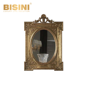 Tavolino da caffè in legno massello di lusso francese con superficie in vetro intagliato <span class=keywords><strong>foglia</strong></span> d'<span class=keywords><strong>oro</strong></span> Design moderno per soggiorno - Product Image 5