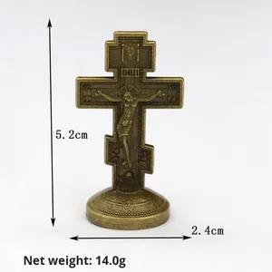 E-commerce aksesori meja kantor rumah Byzantine Retro orthodody emas aksesori untuk dekorasi Natal mobil kerajinan logam - Product Image 4