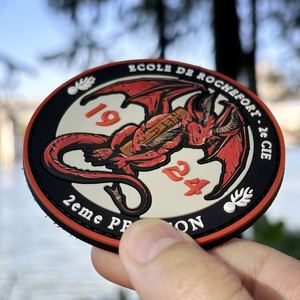 Custom PVC Patches UV Printing Silicone Hook and Loop <b>Sew</b> Iron on Soft 2D 3D Circle Rubber Logo PVC Round Patch - Product Image 2