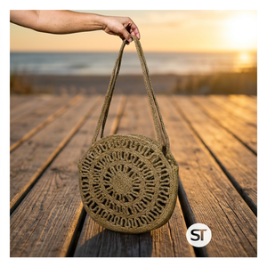 Handmade Natural Jute Braided <b>Tote</b> <b>Bag</b> Eco Friendly Reusable Lightweight Shopping <b>Beach</b> Casual Carry <b>Bag</b> Durable Design - Product Image 2