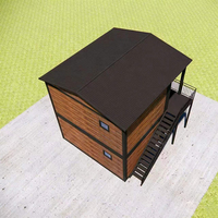 Maison conteneur 20FT 40FT, standard, préfabriquée, livrée en kit, petite maison, bureau préfabriqué résistant, maisons détachables à deux étages