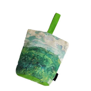 Mini <span class=keywords><strong>Van</strong></span> <span class=keywords><strong>Gogh</strong></span> impreso pintura al óleo bolso de lona 100% algodón portátil ecológico bolso plegable Retro literario taza cubo - Product Image 2