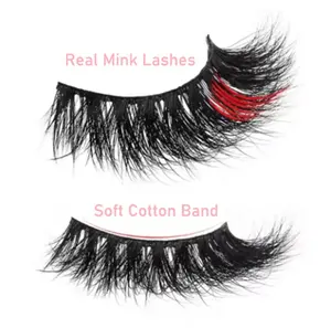 Vegan Cruelty Free Clear Band Strip Mink Lashes 3d Natural False Eyelash Wholesale Synthetic Fluffy Eyelashes With Box