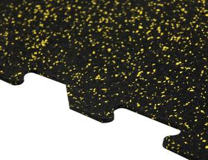 Tapis de sol en caoutchouc, carreaux en caoutchouc noir Granules recyclés de sécurité extérieure Carrelage de sol en caoutchouc pour salle de sport - Product Image 3