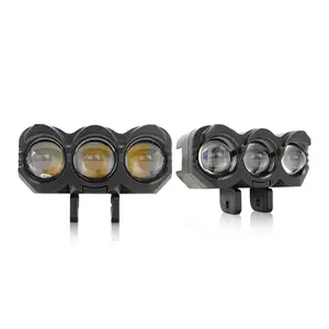 JHS high power work light dual color auxiliary spotlight ip68 waterproof hi lo beam 30w 3smd led owl Motorcycle lights