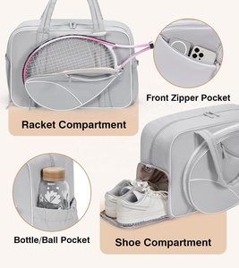 Sac de sport pour <span class=keywords><strong>raquettes</strong></span> de tennis, badminton et pickleball, avec 2 porte-<span class=keywords><strong>raquettes</strong></span> et compartiment à <span class=keywords><strong>chaussures</strong></span>, sac de transport pour <span class=keywords><strong>raquettes</strong></span> de tennis - Product Image 4