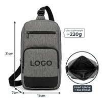 Sac bandoulière multi-poches, sac de poitrine unisexe, sac à dos pour les voyages et la randonnée