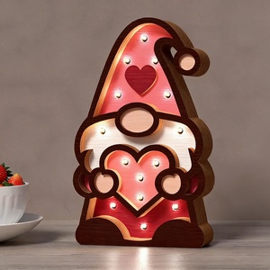 Ensemble de lampes de nuit LED personnalisées gravées en 3D pour la Saint-Valentin, décoration de chambre d'enfant, lumière d'amour, boîte à lumière LED - Product Image 1