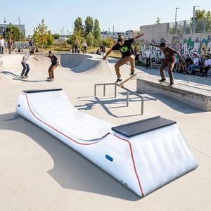 Plateforme d'entraînement gonflable hermétique en PVC pour <span class=keywords><strong>skateboard</strong></span>, idéale pour la pratique des figures en skatepark - Meilleure vente 2026 - Product Image 5