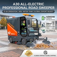 Machine de nettoyage de poussière autopropulsée Laite Ride-On pour entrepôt, balayeuse extérieure 48V, bac à poussière 200L pour centre logistique