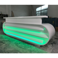 Mostrador de Recepción Comercial, Mostrador de Caja, Diseño de Lujo, Estilo Integral, Mesa Frontal para Oficina, Hotel, Centro Médico, Centro de Estética