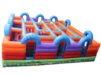 Jeux de terrain gonflables commerciaux, Parcours d'obstacles gonflable sportif, Labyrinthe gonflable de combat, Labyrinthe gonflable dinosaure