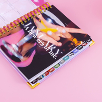 Agenda promotionnel A5 2026 2027 avec logo personnalisé, reliure à cheval en PP, couverture rigide, bloc-notes spirale, journal