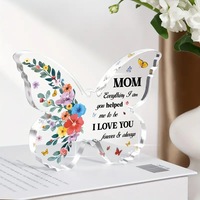 Decoración de mariposa acrílica personalizada para el Día de la madre, familia y amigos, regalo de cumpleaños, decoración de escritorio para el hogar y la Oficina