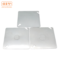 Boîtier électrique carré en métal prégalvanisé de 4 pouces avec couvercle plat et découpe de 1/2 po pour instruments et électronique
