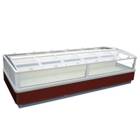 Vitrine réfrigérée commerciale pour supermarché, comptoir de refroidissement pour viande fraîche et fruits de mer, refroidissement haute efficacité