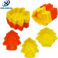 Moule en silicone personnalisé en forme de sapin de Noël, écologique, à démoulage facile, multifonctionnel, pour la fabrication de chocolats, de bougies et de gâteaux