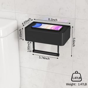 Portarotolo per Carta Igienica ZHIYAN con Mensola, Dispenser per <span class=keywords><strong>Salviette</strong></span> Biodegradabili Adatto per la Conservazione di <span class=keywords><strong>Salviette</strong></span> in <span class=keywords><strong>Bagno</strong></span> - Product Image 4