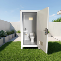 Conteneur de toilettes portables de luxe à installation rapide, toilettes mobiles en PEHD pour l'extérieur, toilettes publiques modulaires pour parcs