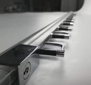 12 pares de bloqueo de aluminio montado en la pared para gafas, soporte de exhibición para gafas, varillas de exhibición óptica - Product Image 5