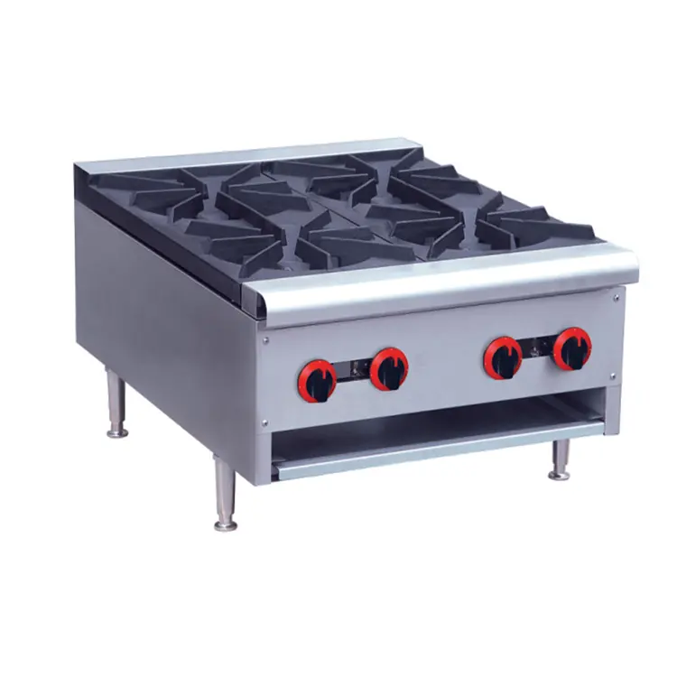 ガスストーブモバイルストア用商業用Heany Duty Four Burner Gas Stove Heavy Outdoor use Gas Stove