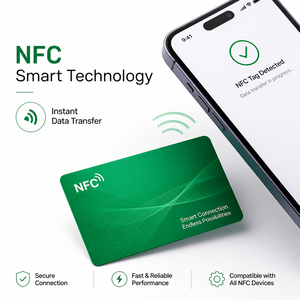 Tarjeta <span class=keywords><strong>de</strong></span> Visita Inteligente RFID <span class=keywords><strong>de</strong></span> 13.56MHz, Tarjeta NFC <span class=keywords><strong>de</strong></span> PVC Programable, Grabable, Tarjeta <span class=keywords><strong>de</strong></span> Reseñas en Redes Sociales con Código <span class=keywords><strong>QR</strong></span> - Product Image 1