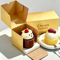 Boîtes à gâteaux personnalisées en papier alimentaire imperméable, lot de 2, avec doublure en éponge et compartiments pour emballage de biscuits et cupcakes