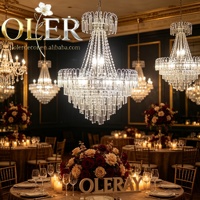 Lustre en cristal Oler pour banquet de mariage, luminaire suspendu au plafond pour réceptions, fêtes et événements