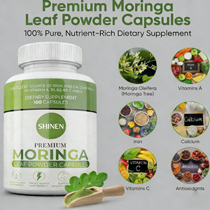 Cápsulas de Folha de Moringa <span class=keywords><strong>Malunggay</strong></span> com Vitaminas, Minerais e Extratos Herbais para Aumento da Imunidade para Adultos - Product Image 5