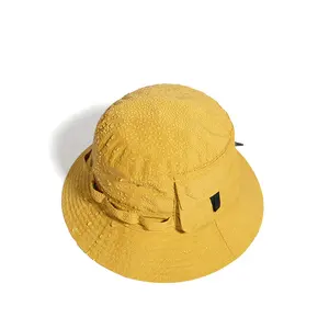 Chapéu Boonie masculino personalizado com corda ajustável, chapéu de balde para caminhadas, acampamento e pesca ao ar livre [à prova d'água]