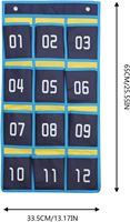 Accessoires de salle de classe pliable Heavy Duty 12-Pocket Chart Cell Phones Holder Wall Door Hanging Organizer