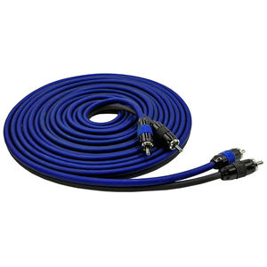 Audio auto di alta qualità e Amp Video inca cavo blu nero 5m Al + treccia in rame doppio scudo cavi auto inca 2 canali - Product Image 4