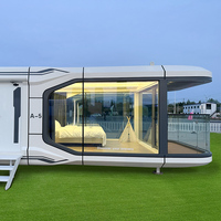 Capsule spatiale modulaire de luxe sur mesure, commande intelligente, design résistant aux intempéries et sécurisé