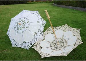 P261 parapluie de mariée en <span class=keywords><strong>dentelle</strong></span> blanche, petit Parasol en <span class=keywords><strong>dentelle</strong></span> <span class=keywords><strong>ivoire</strong></span> blanc, Parasol de mariage - Product Image 6