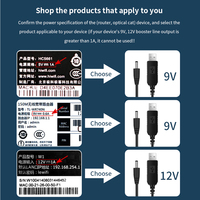 TISHRIC Câble d'alimentation USB DC 5V à 9V/12V Câble d'alimentation de ligne de puissance Convertisseur de module élévateur Fil USB pour routeur Convertisseur WIFI