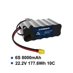 Batteries lithium-ion HYH 21700 6S3P 22.2V 12000mAh 10C utilisant des cellules de qualité A pour drones UAV à fibre optique/drones de 9''10''13''15'' pouces - Product Image 4