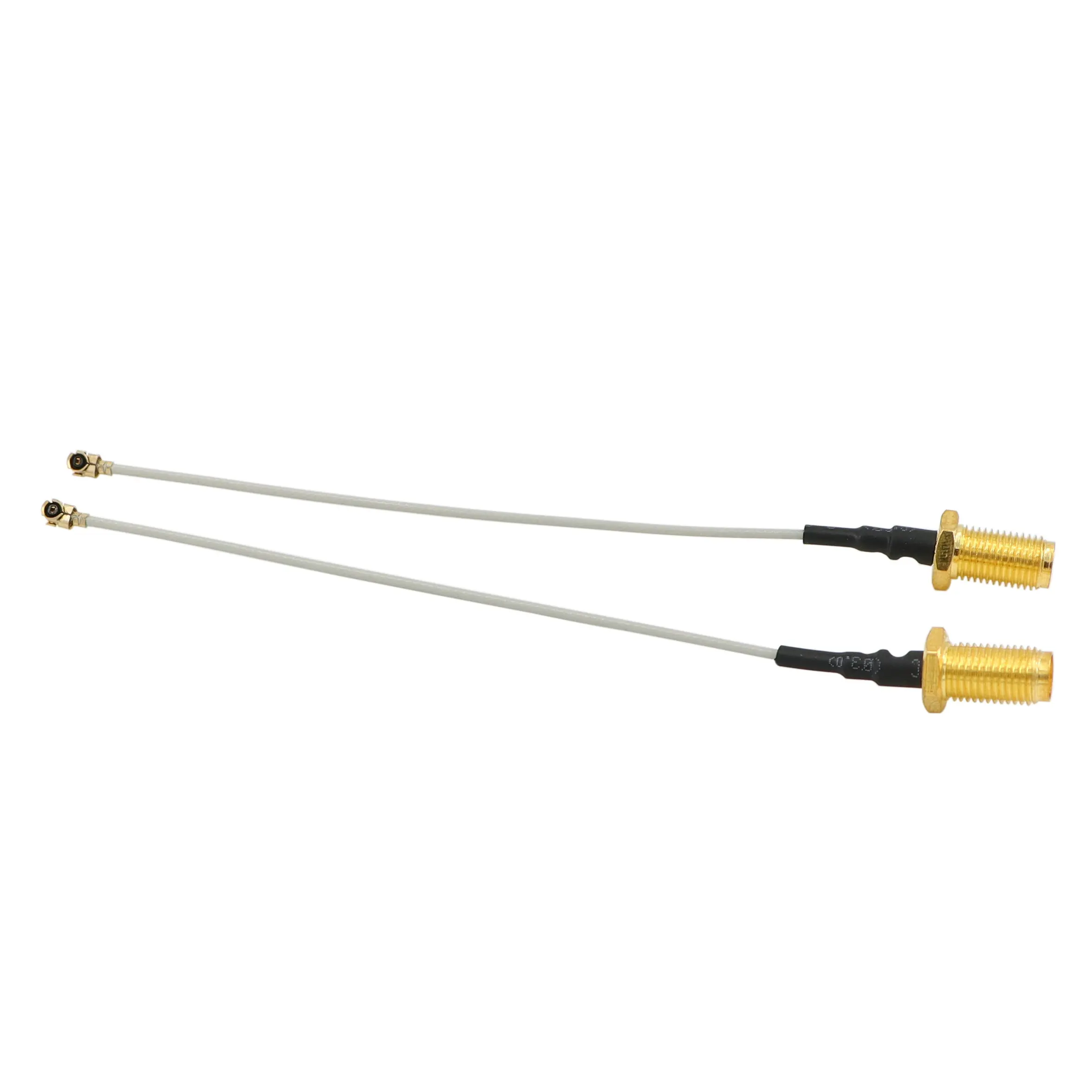 Cable IPX a SMA hembra a IPEX UFL hembra RF WiFi Pigtail Cable gris para tarjeta de red Cable coaxial de 1,13mm de baja pérdida