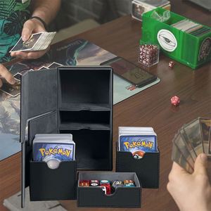 Boîte de rangement double tiroir FX Premium avec plateau à dés - Contient plus de 200 cartes - Étui double à clapet pour Commander Pokémon - Logo personnalisé OEM - Product Image 5