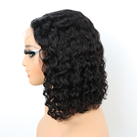 Perruques Bob à fermeture frontale 4x4 en gros, cheveux humains brésiliens vierges Remy, ondulés, double épaisseur, cuticules alignées, transparentes