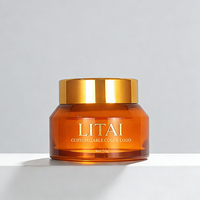Emballage de pot en verre pour cosmétiques et soins de la peau, unique et personnalisé, pot en verre de luxe pour crème pour le visage, hydratant, flacons vides pour lotion