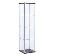 Étagère Vitrine En Verre Cabinet avec Chrome Support Poutres Armoire Magasin Affichage Vitrine Offre Spéciale sur Le Marché AMÉRICAIN