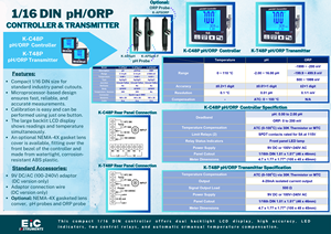 เครื่องส่งสัญญาณ pH ORP ยี่ห้อ EIC รุ่น K-T48P จากโรงงานโดยตรง พร้อมการรับประกัน 1 ปี สำหรับการเพาะเลี้ยงสัตว์น้ำและการใช้งานอเนกประสงค์ - Product Image 5