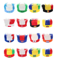 Perruque bandeau drapeau du Qatar, perruque synthétique colorée aux couleurs du drapeau national, casquette perruque pour supporters de football, idéale pour les événements sportifs et les fêtes.