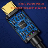 Cable DFX 100W USB 3.2 C a C de 2M, 20Gbps, Salida de Video 4K60Hz, Conector E-Marker Chapado en Oro, Blindado con PVC para iPhone 17/18, MacBook, SSD