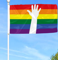 Drapeau arc-en-ciel LGBT Paw Pride 3x5FT, drapeau de la fierté homosexuelle et transgenre, bannière en polyester pour extérieur, vente chaude