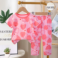 Nouveaux ensembles de vêtements d'été pour filles - T-shirts et shorts en toile de coton doux respirant style preppy avec motifs de dessins animés imprimés - été