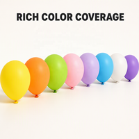 Ballon en latex rond arc-en-ciel de 10 pouces à long cou, idéal pour les décorations promotionnelles de Thanksgiving et Halloween, articles de fête