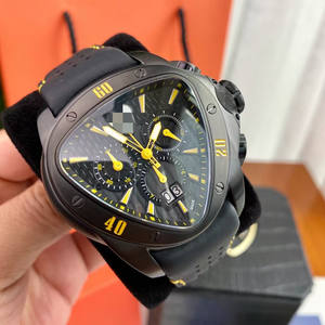 Reloj Deportivo de Cuarzo de Lujo para Hombre, Seis Agujas, Analógico, 46 mm, Correa de Cuero con Hebilla, Cronógrafo Triangular, Estilo Ejecutivo y Moderno - Product Image 2